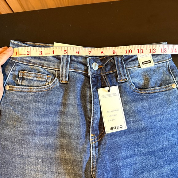 Judy Blue Wide Leg Cargo Jeans Size  5/27 Dark Blue NWT JB88725 DK High Waist - Picture 7 of 11